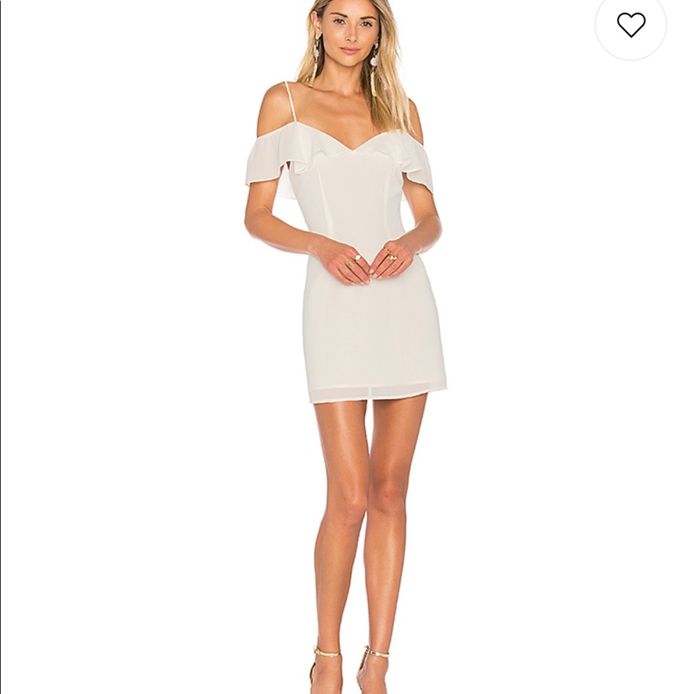 White open shoulder dress